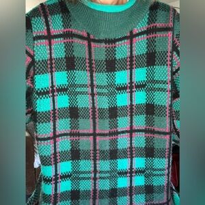 Vintage 80’s STEFANO oversized plaid sweater